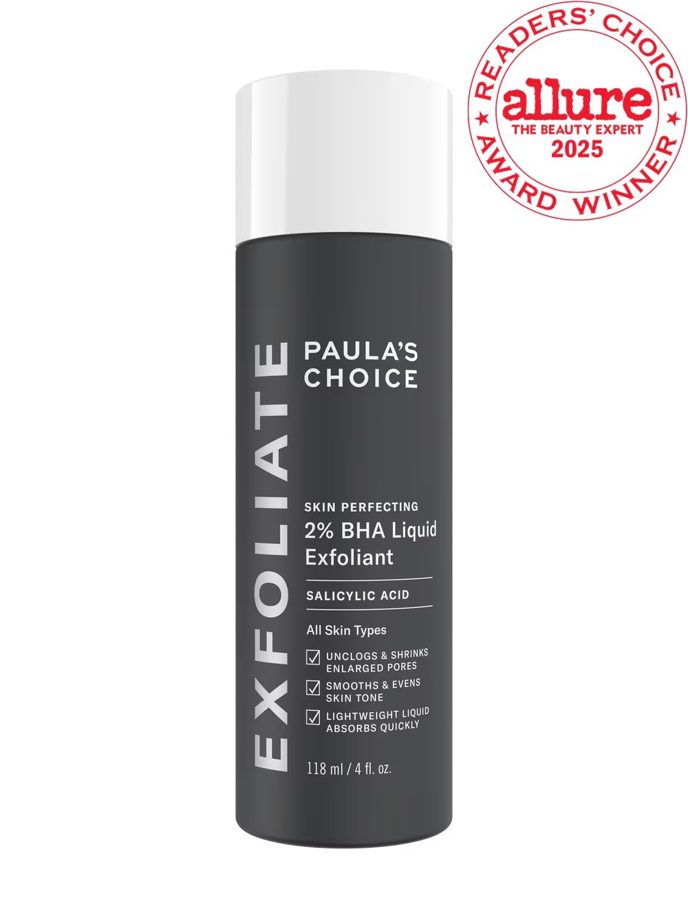 Paula's Choice Exfoliate Serum Bottle – Black and White